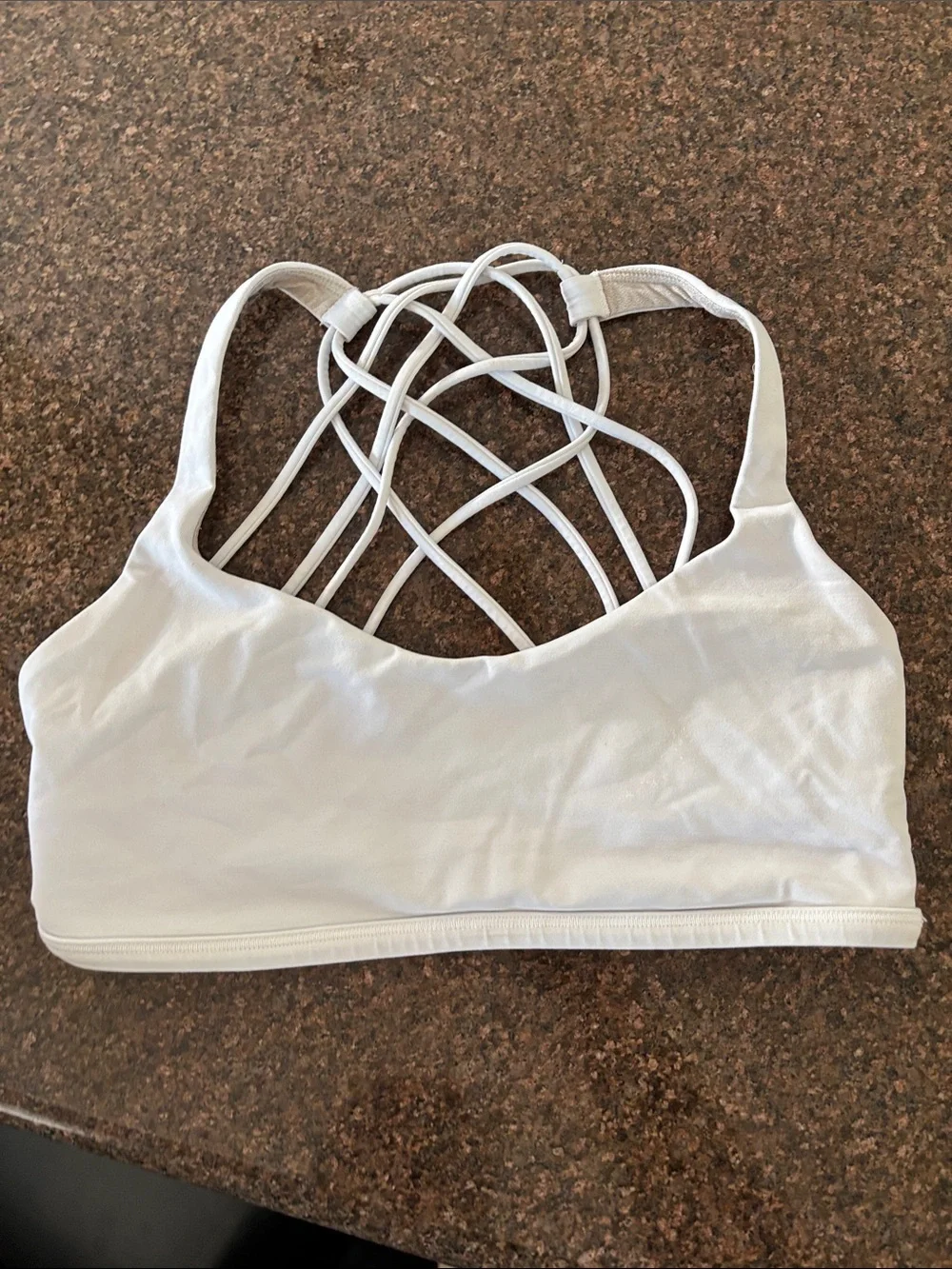 lululemon athletica White Strappy Crisscross Sports Workout Top-6